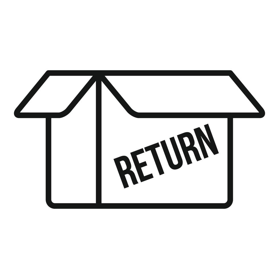 terugkeer goederen doos icoon schets vector. pakket onderhoud vector