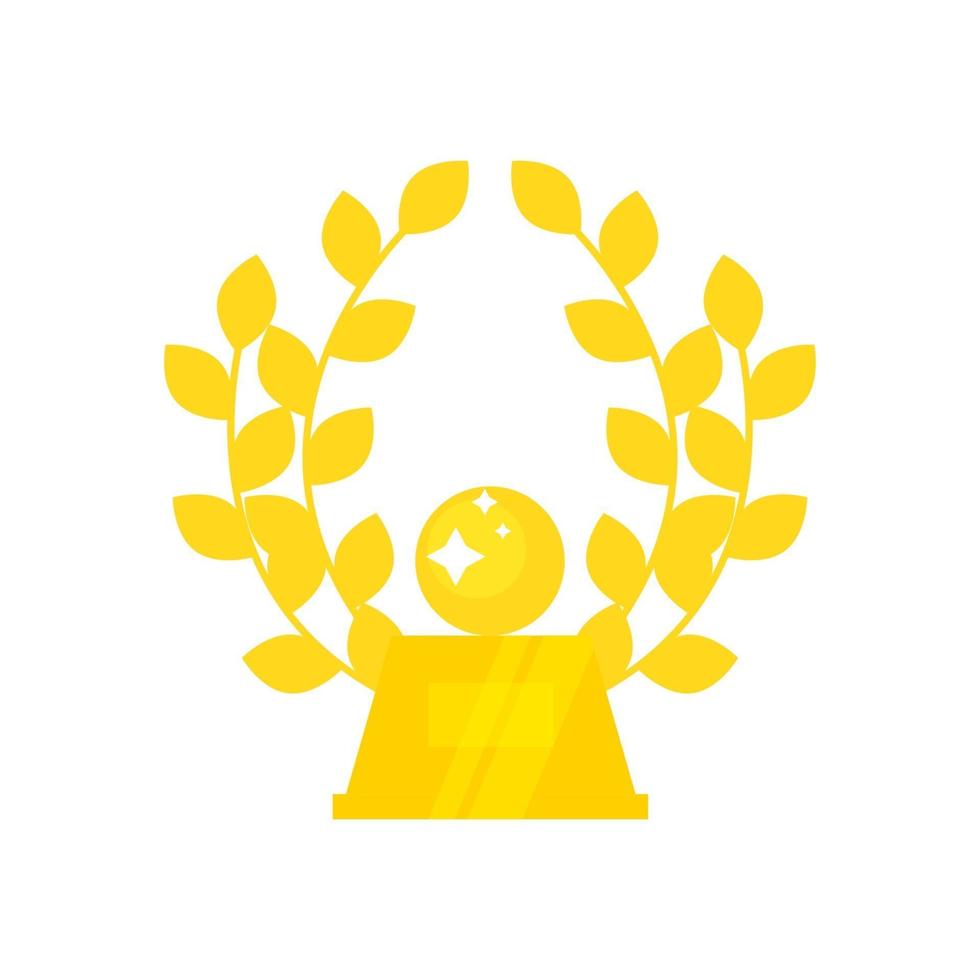 gouden onderscheiding geïsoleerd op een witte achtergrond. winnaar gouden onderscheiding. vector