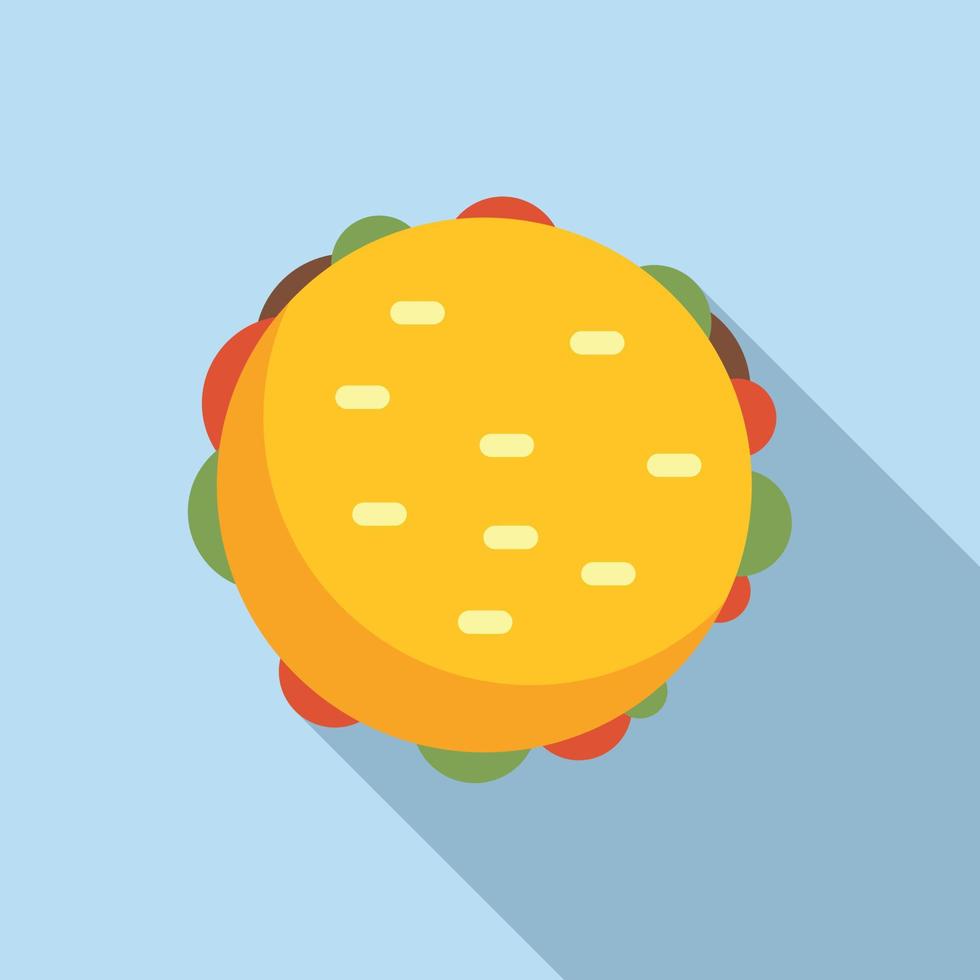 hamburger icoon vlak vector. snel voedsel vector