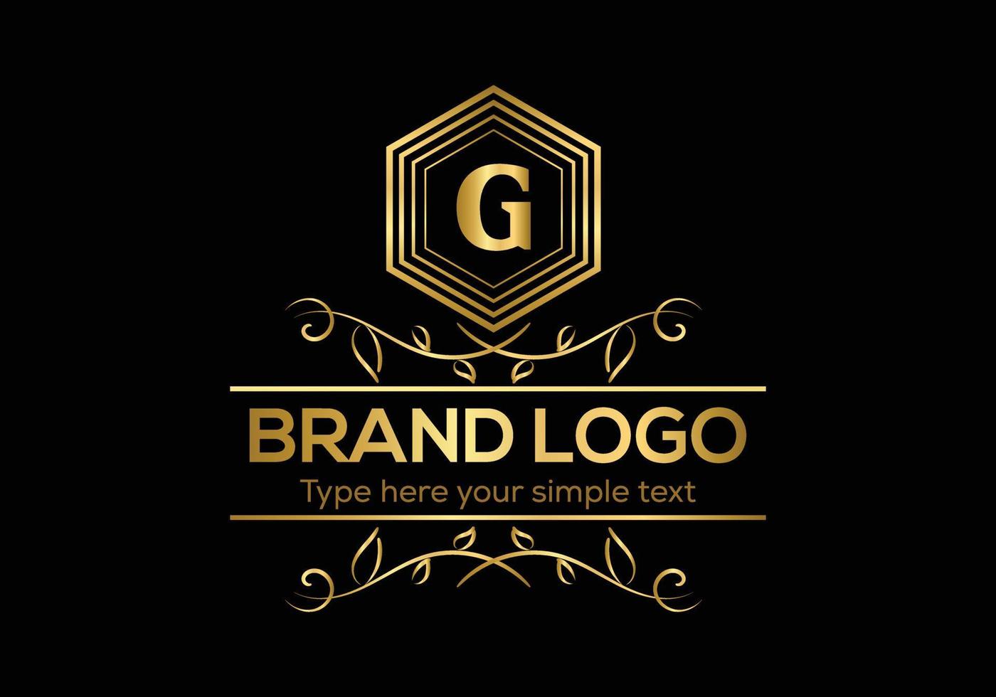 eerste brief luxe logo sjabloon in vector kunst voor restaurant en andere vector illustratie