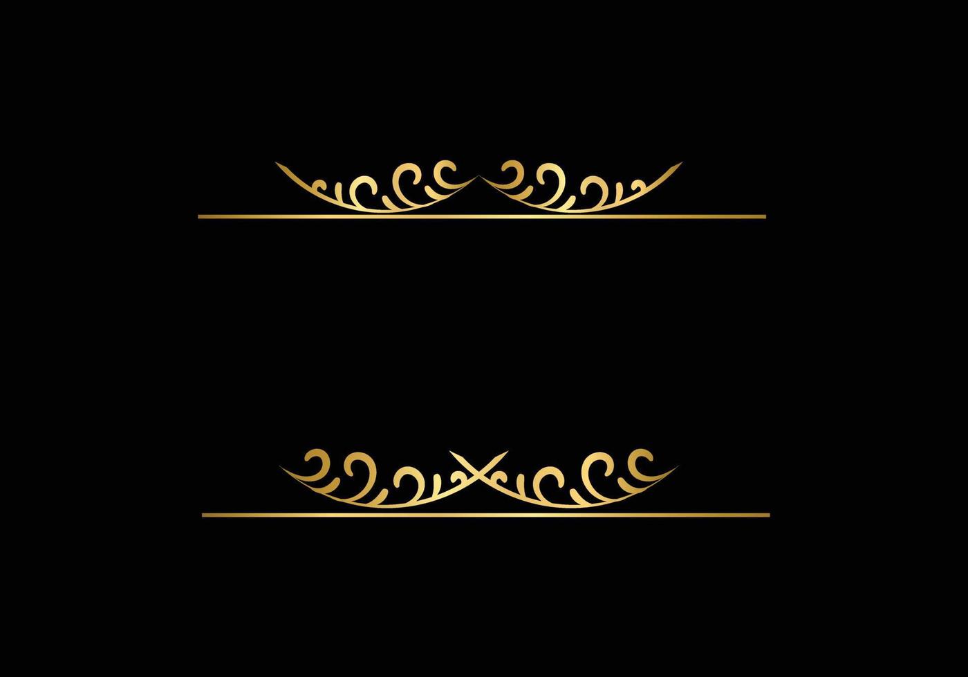 gouden kalligrafische ontwerp elementen. goud menu en uitnodiging grens, kader, scheidingslijn, pagina decor. vector