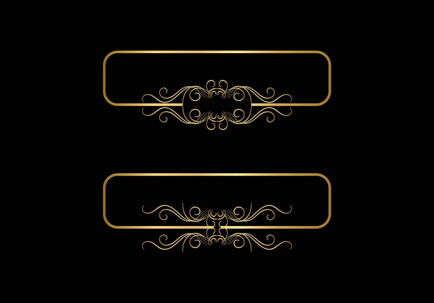 gouden kalligrafische ontwerp elementen. goud menu en uitnodiging grens, kader, scheidingslijn, pagina decor. vector