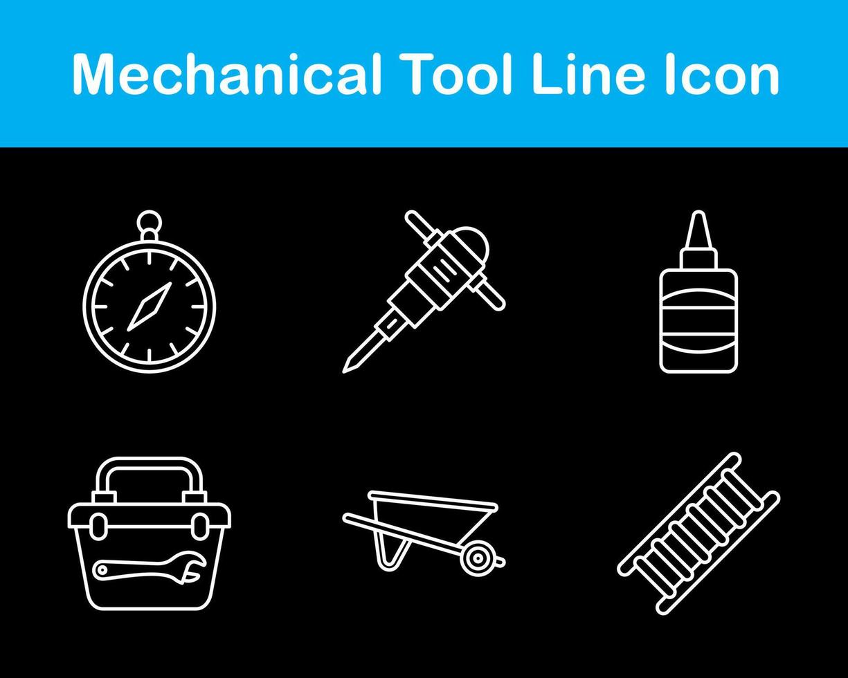 mechanisch gereedschap vector icoon reeks