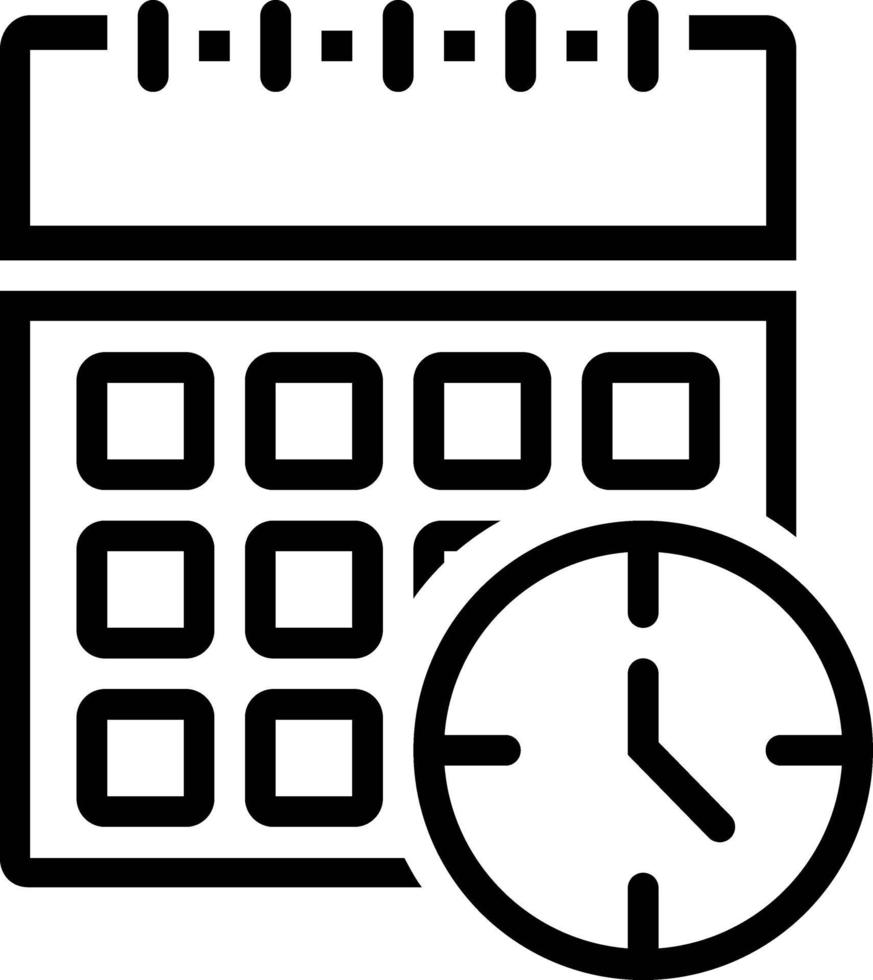 lijn pictogram voor tijd vector