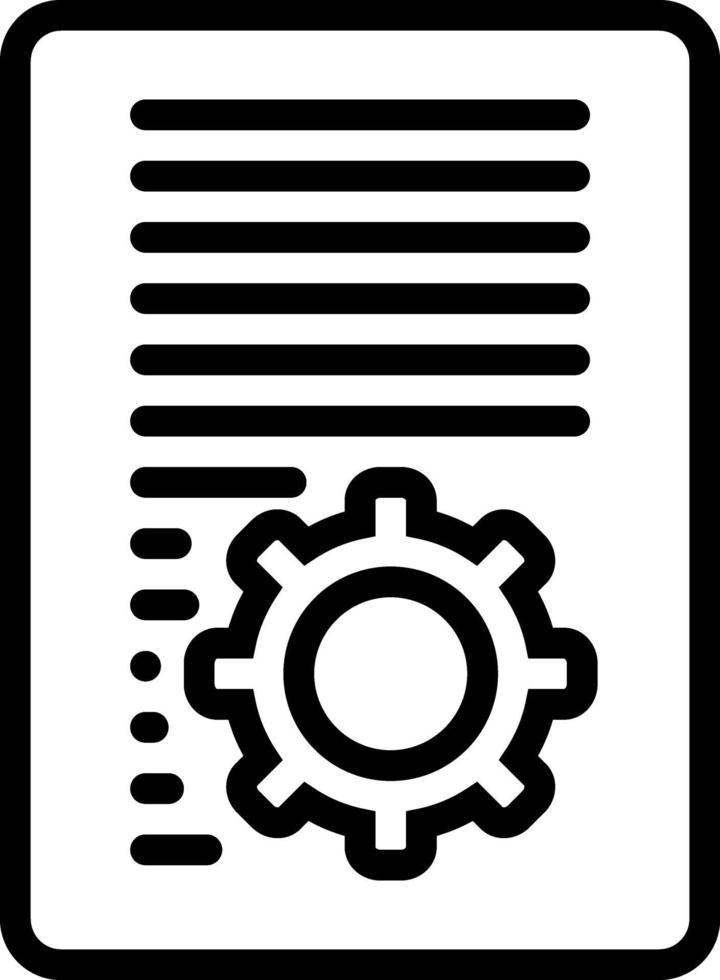 lijnpictogram voor document vector