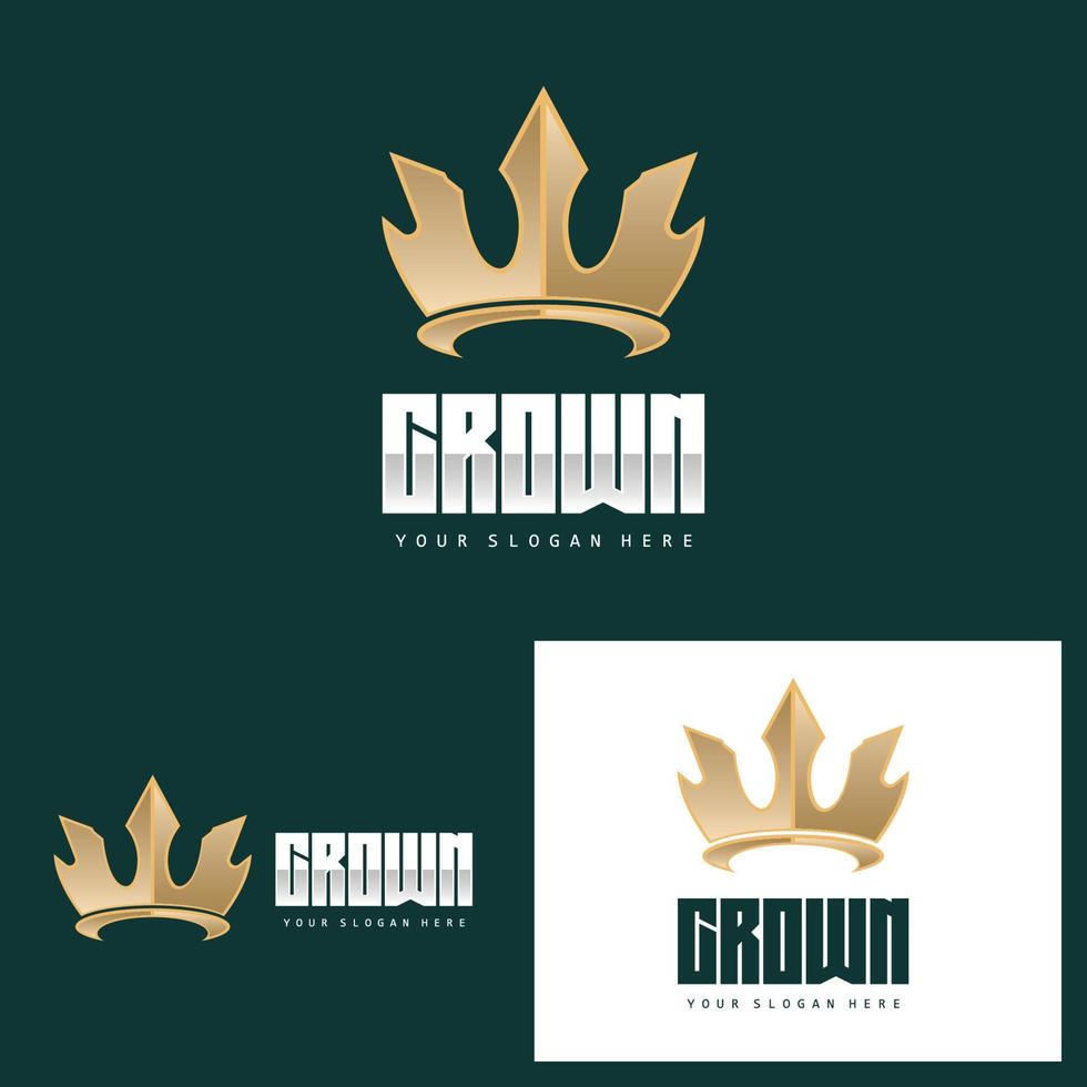 kroon logo, koning en koningin icoon ontwerp, vector elegant, gemakkelijk, sjabloon illustratie