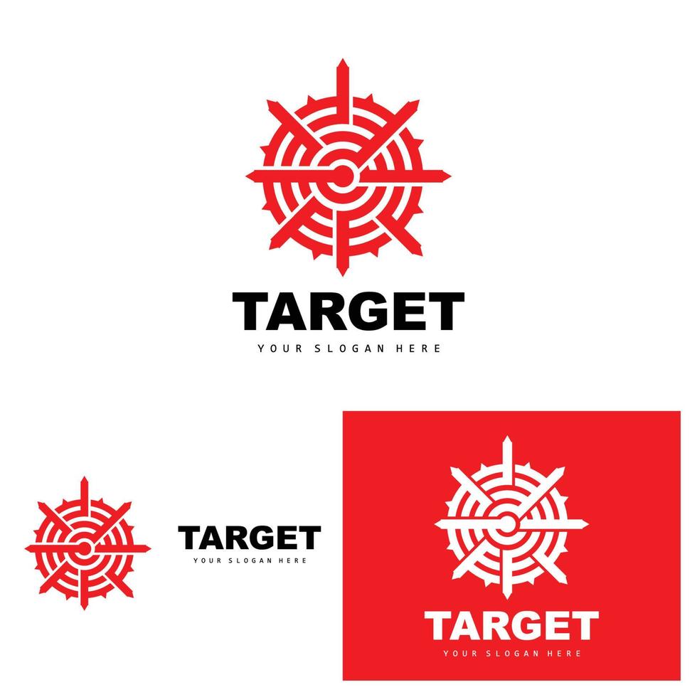 doelwit logo, pijl het schieten ontwerp, pijl doel doelwit icoon vector
