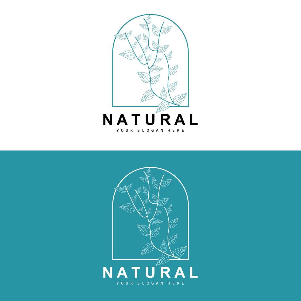 gemakkelijk botanisch blad en bloem logo, vector natuurlijk lijn stijl, decoratie ontwerp, banier, folder, bruiloft uitnodiging, en Product branding