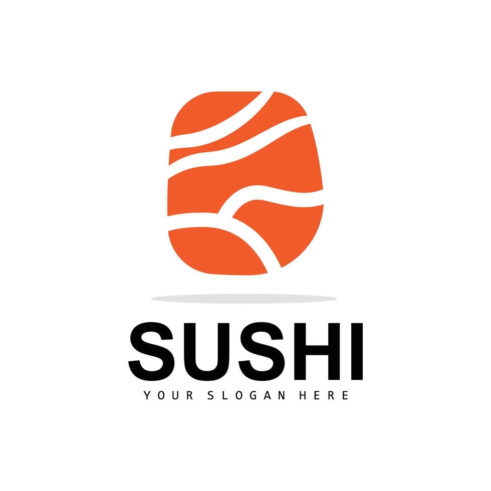 sushi logo, Japans voedsel sushi zeevruchten vector, Japans keuken Product merk ontwerp, sjabloon icoon vector