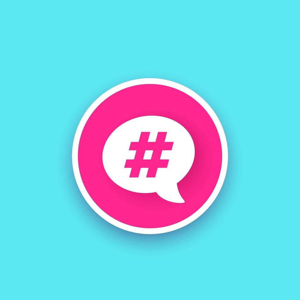 hashtag, pictogram van een trendonderwerp vector