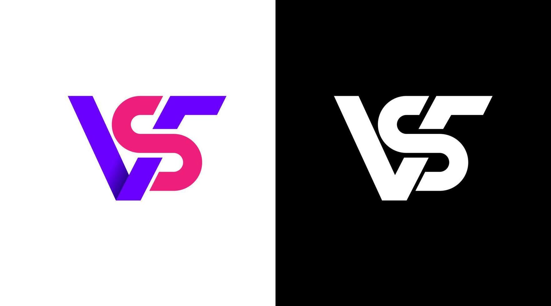 brief vs eerste logo monogram icoon ontwerp concept vector