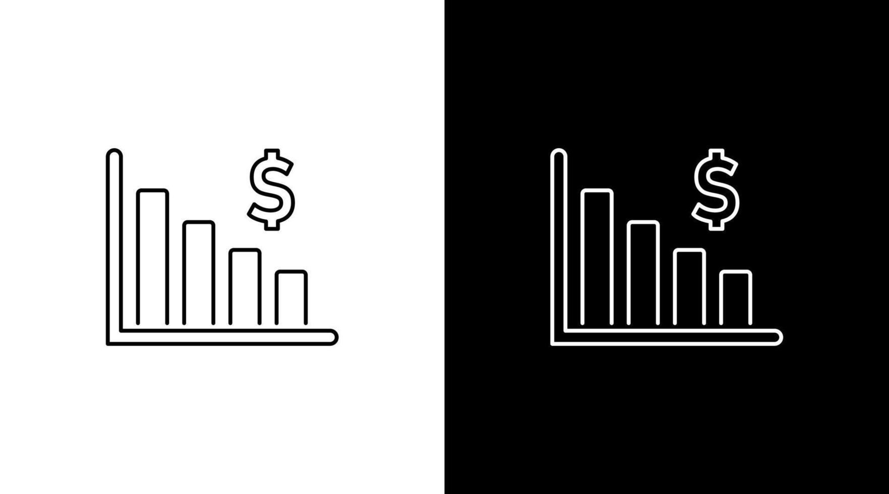 bedrijf winst naar beneden vooruitgang statistisch infographic gegevens analyse schets icoon ontwerp tabel bar vector