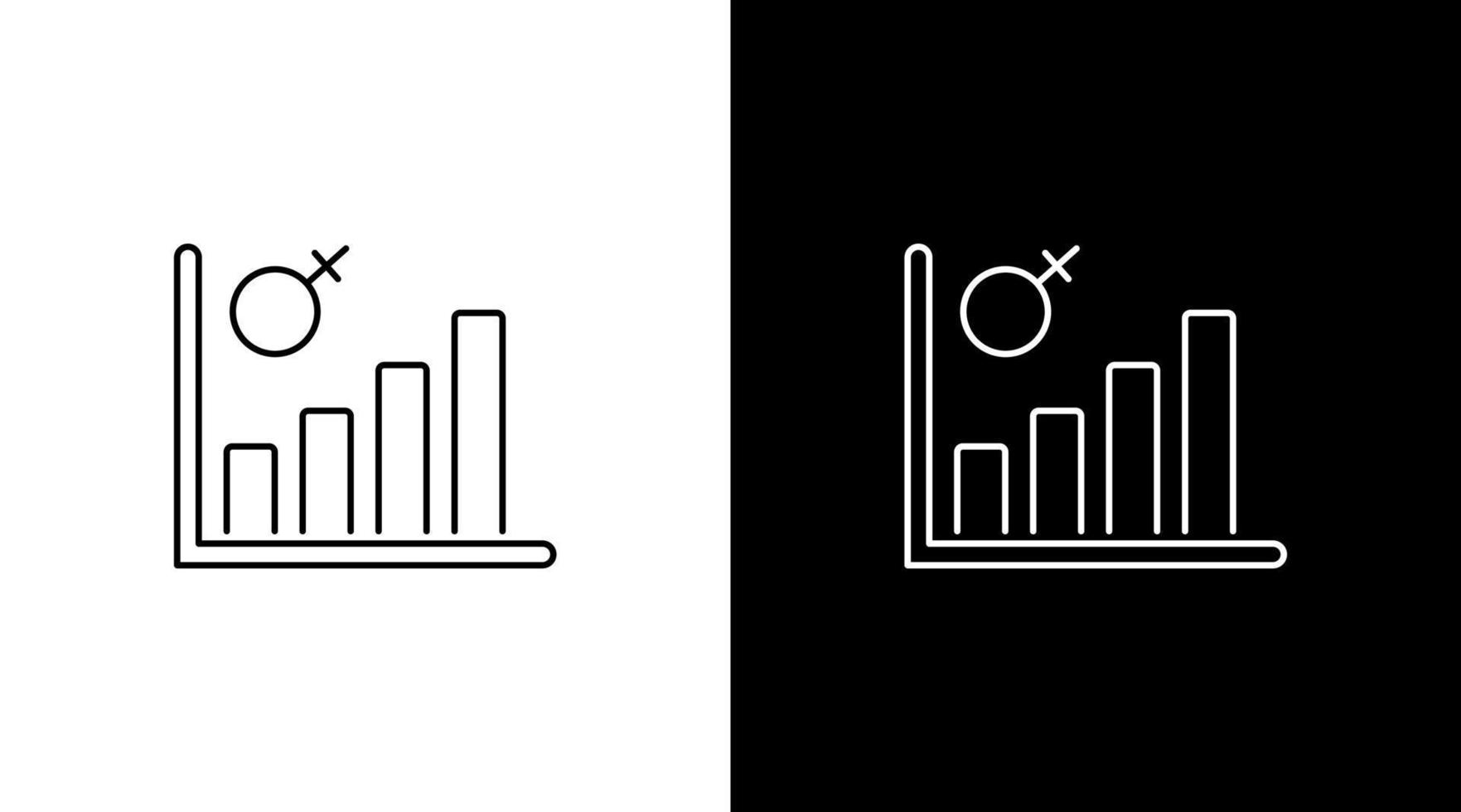 vrouw geslacht bevolking groei statistisch infographic gegevens analyse schets icoon ontwerp tabel bar vector