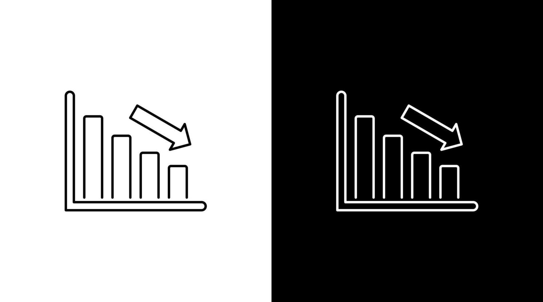 bedrijf winst naar beneden statistisch infographic gegevens analyse schets icoon ontwerp tabel bar vector