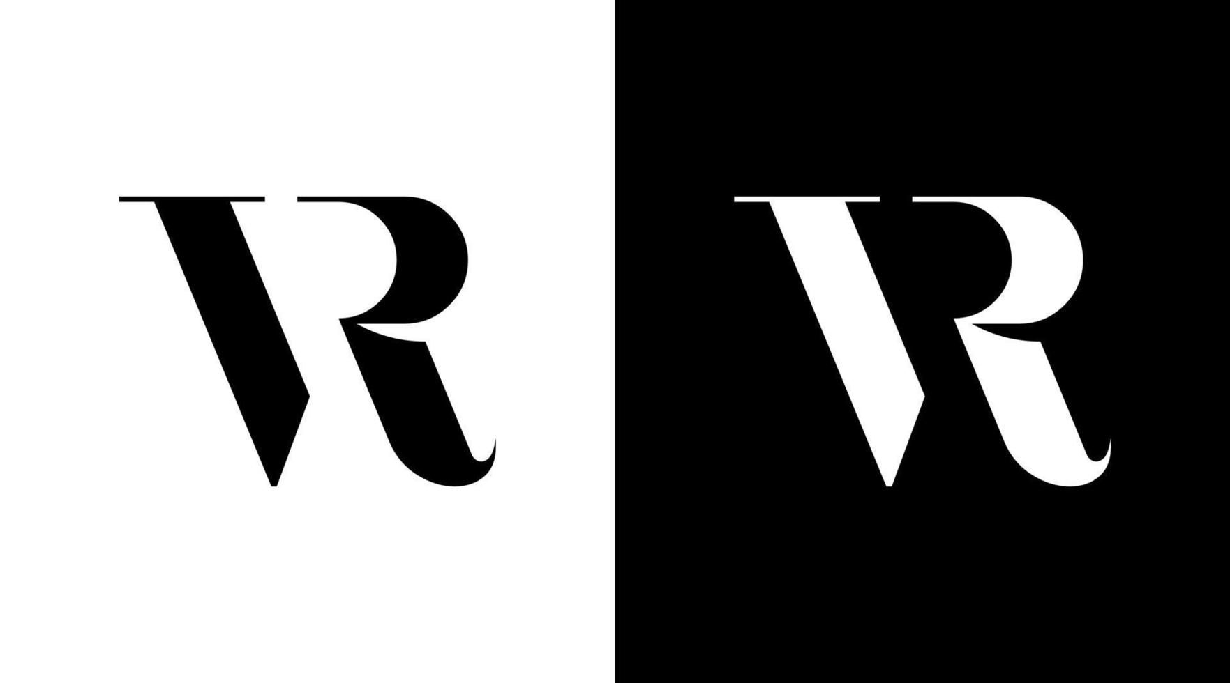 brief vr eerste logo monogram icoon ontwerp concept vector