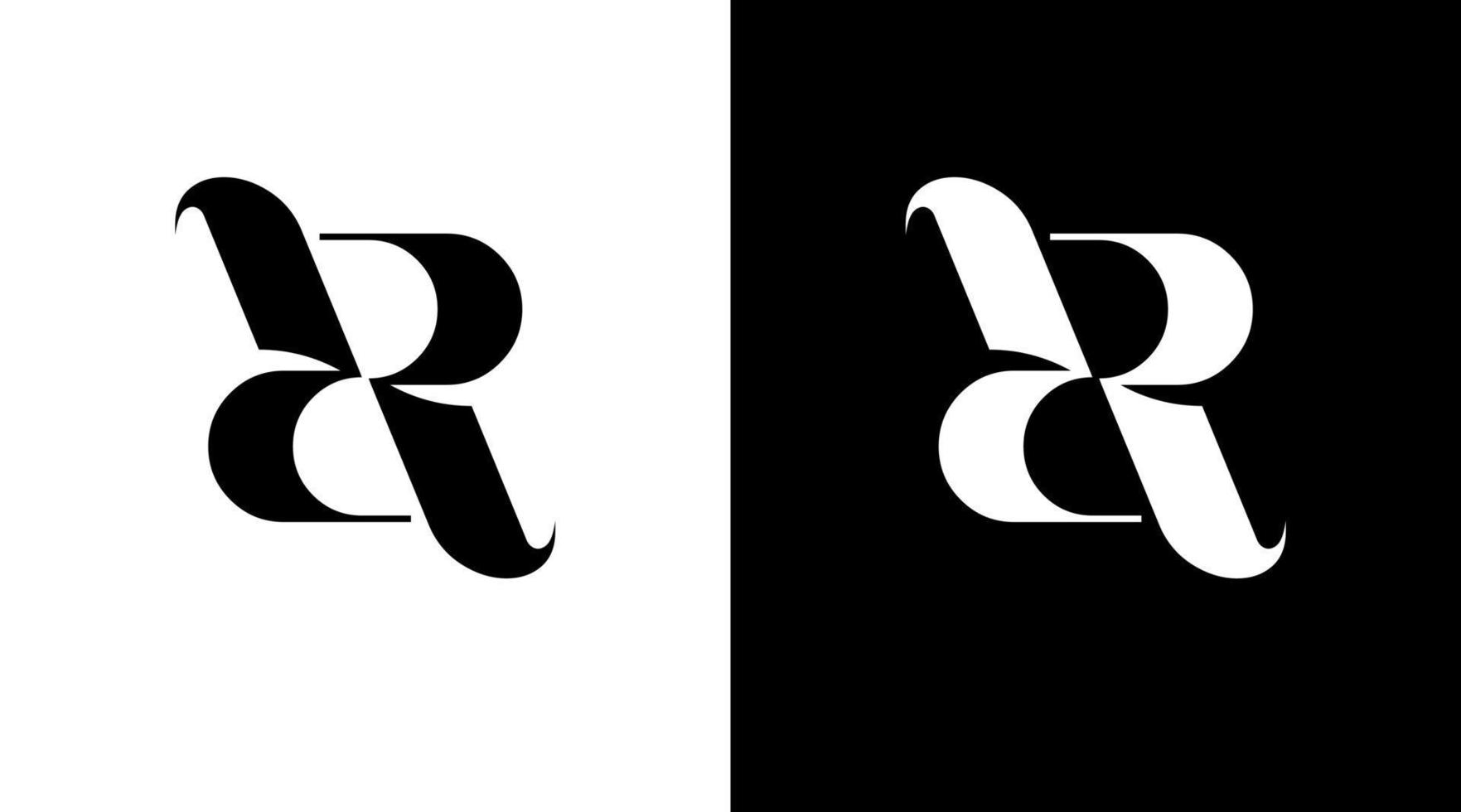 brief r eerste logo monogram icoon ontwerp concept vector