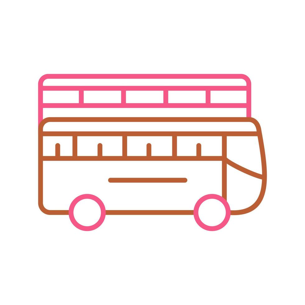 dubbele bus vector icoon