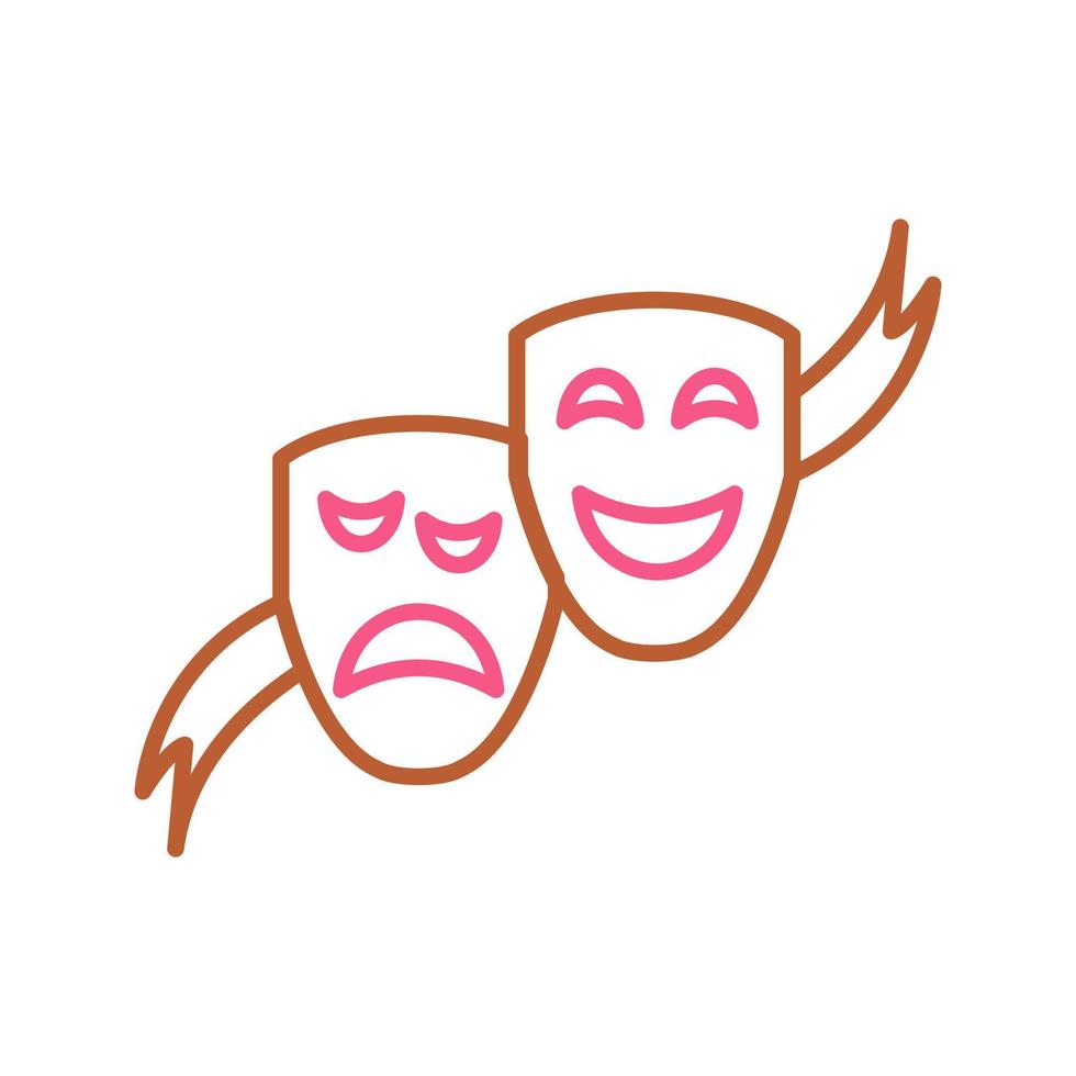 theater maskers vector icoon