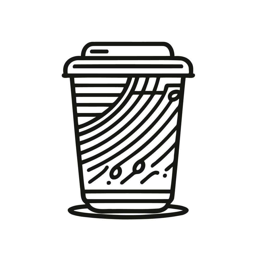 gemakkelijk koffie lijn kunst icoon vector illustratie. eps10