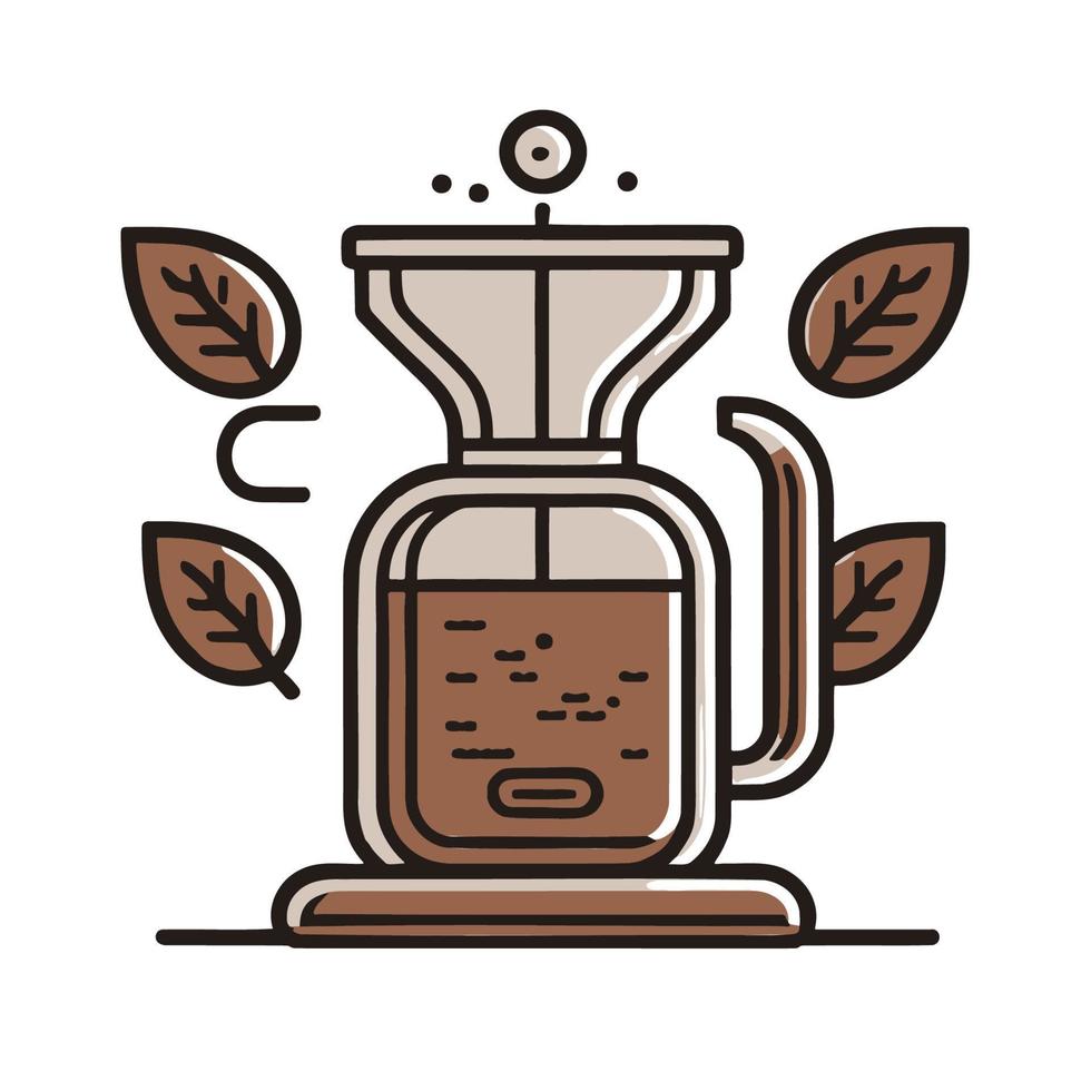 gemakkelijk koffie lijn kunst icoon vector illustratie. eps10