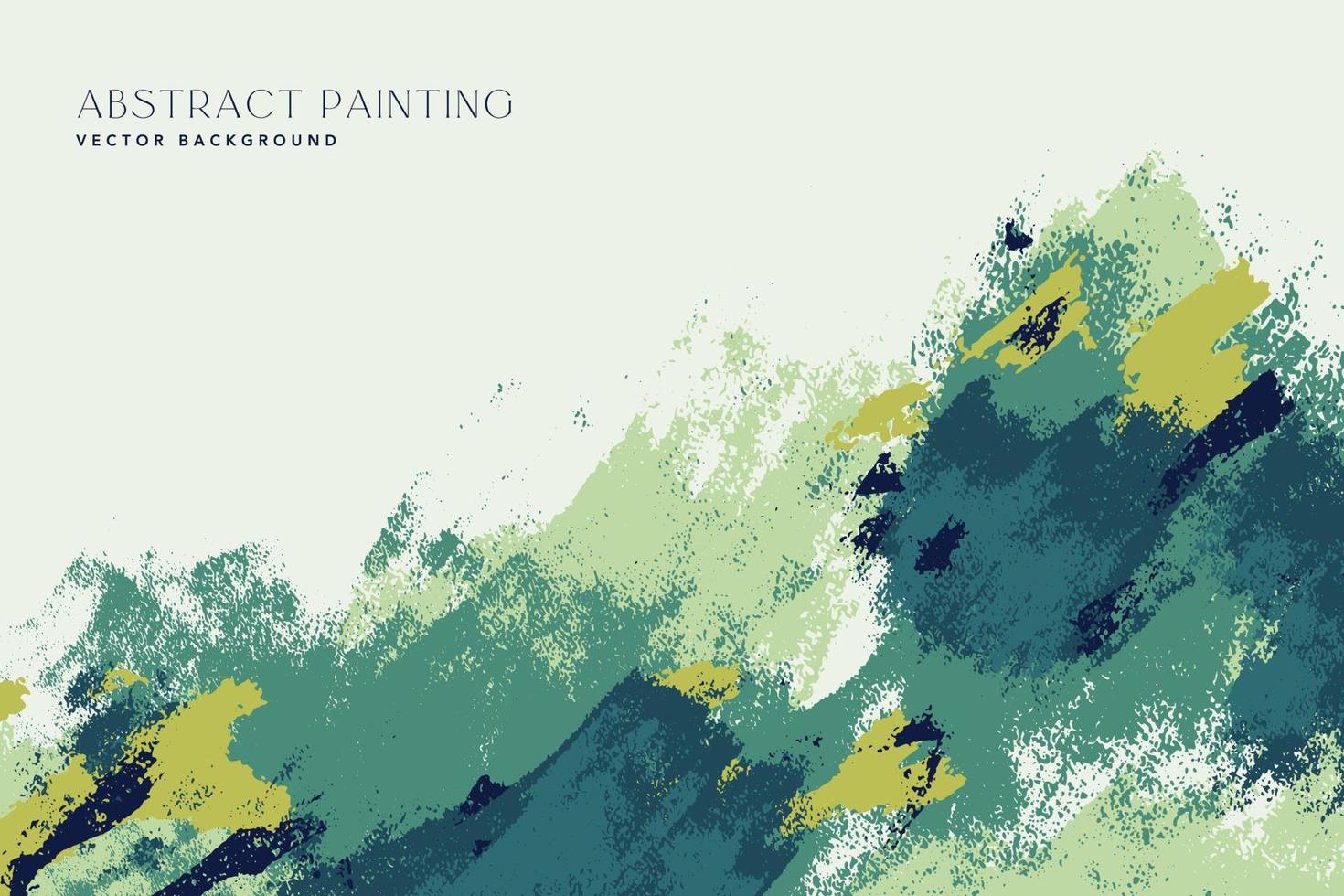 licht kleur vector achtergrond met hand- getrokken groen kleuren abstract vlekken en borstel beroertes met kopiëren ruimte Aan top. artistiek achtergrond.