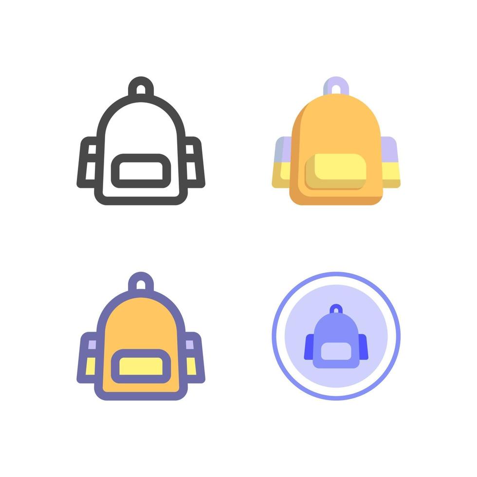 rugzak icon pack geïsoleerd op een witte achtergrond. voor uw websiteontwerp, logo, app, ui. vectorafbeeldingen illustratie en bewerkbare beroerte. eps 10. vector