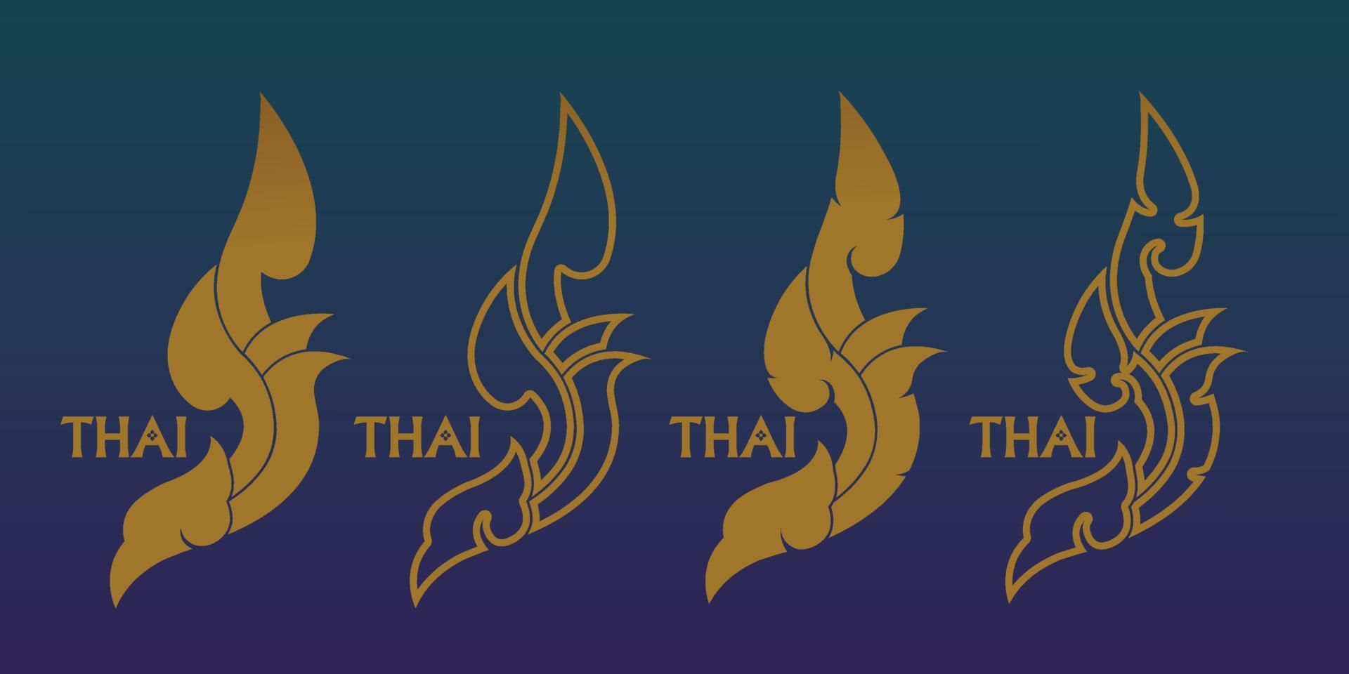 Thais kunsten element voor Thais grafisch ontwerp vector illustratie.