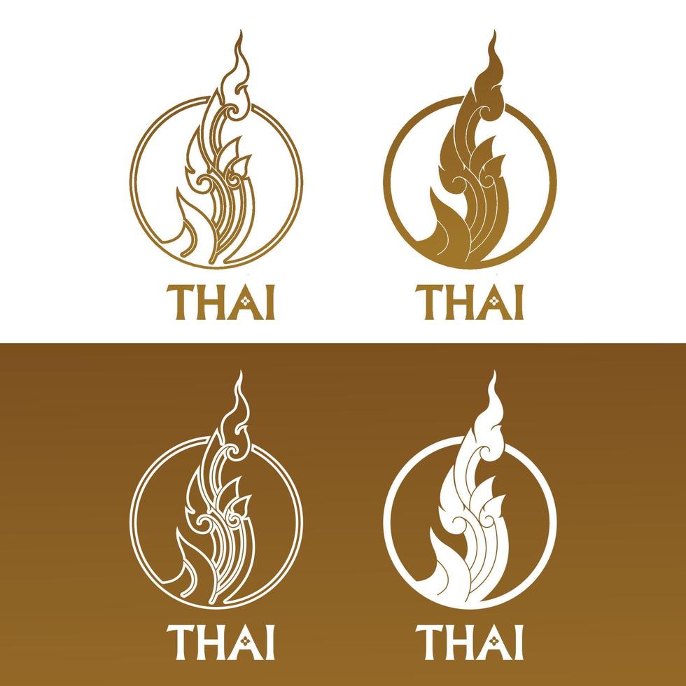 Thais kunsten element voor Thais grafisch ontwerp vector illustratie.