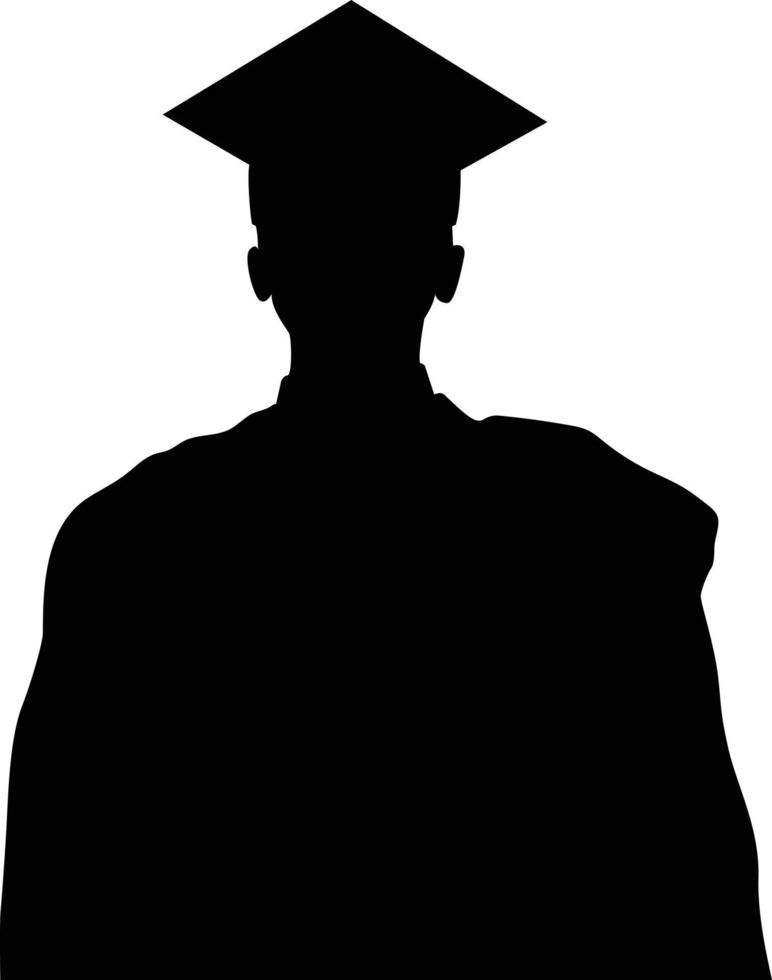 diploma uitreiking silhouet van een gediplomeerd vector