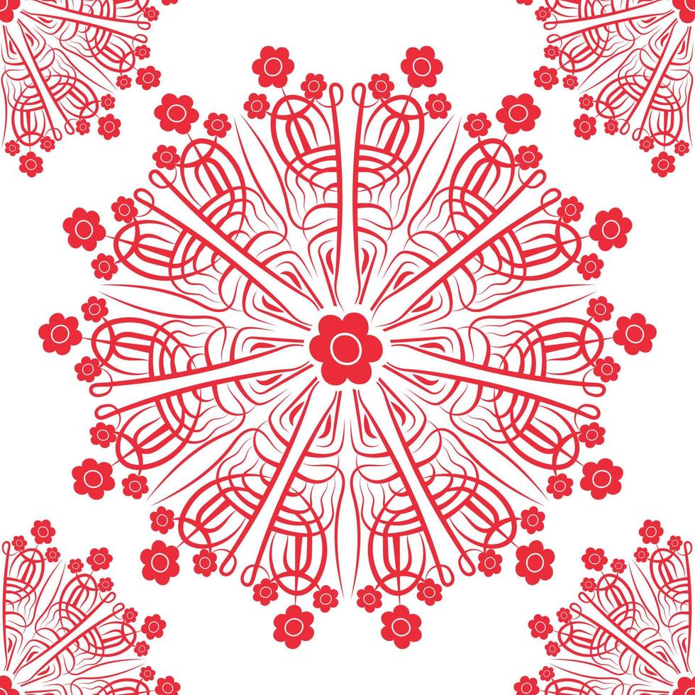 rood sier- naadloos patroon. vintage, paisley element, traditioneel, etnisch, mandala. het beste gebruikt voor kleding stof, textiel, behang en verpakking voor verjaardag en bruiloft inpakken. vector