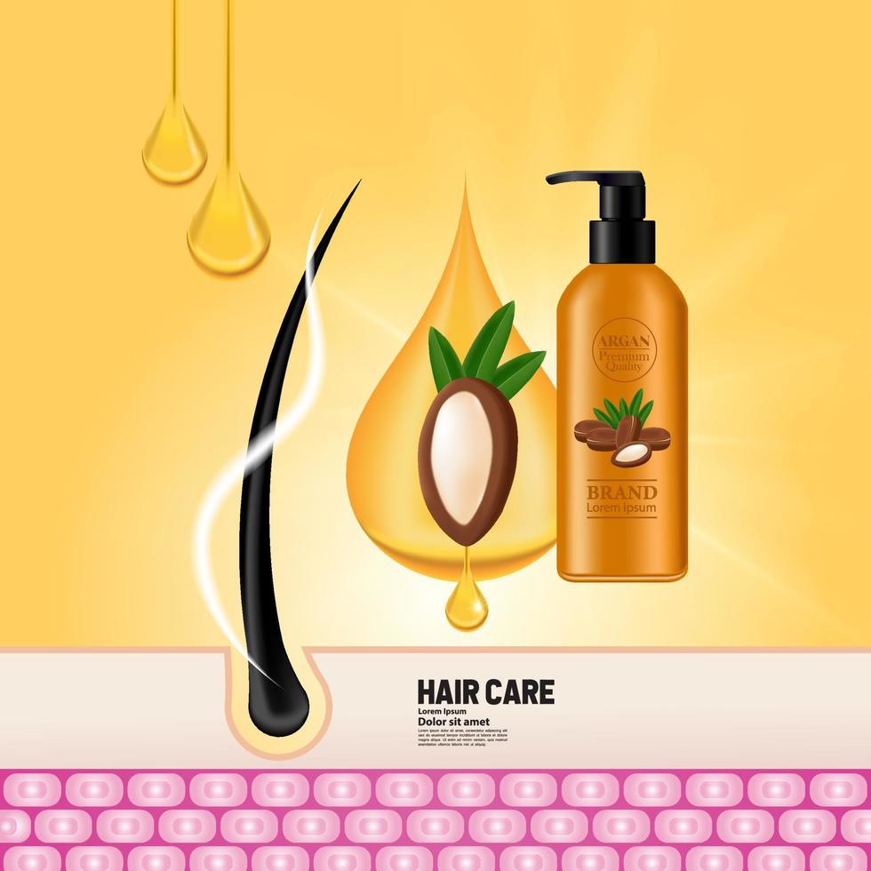 argan extract voor haar- Product vector illustratie vector