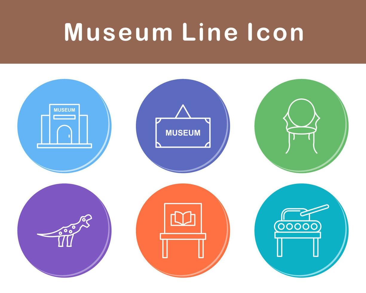 museum vector icoon reeks