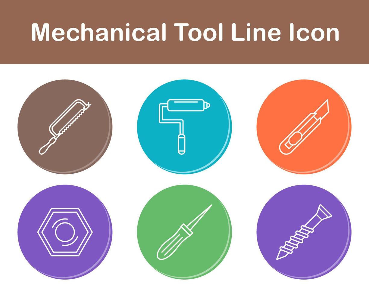 mechanisch gereedschap vector icoon reeks