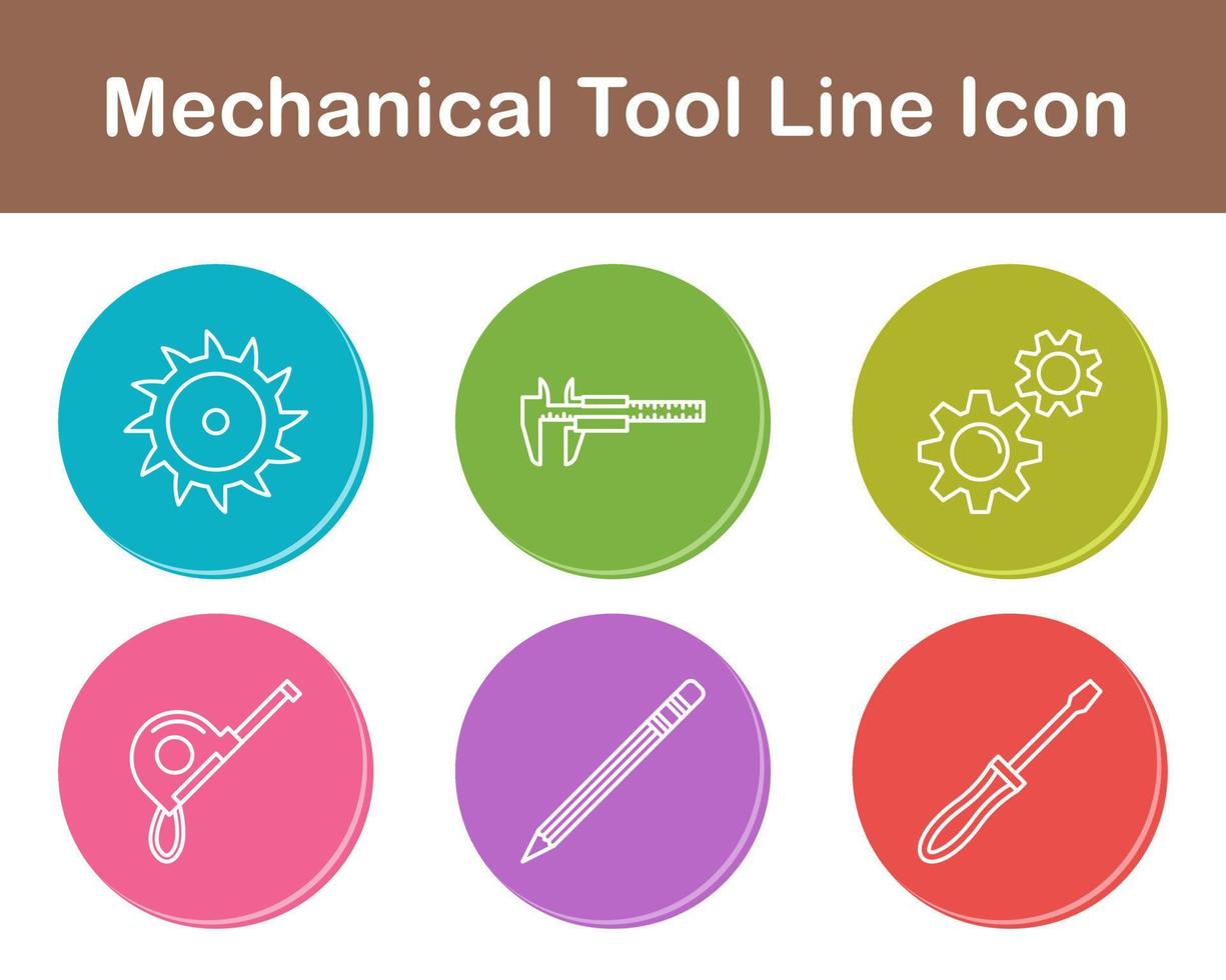 mechanisch gereedschap vector icoon reeks
