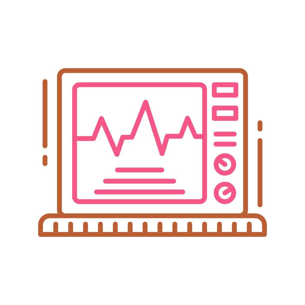 ekg toezicht houden op vector icoon