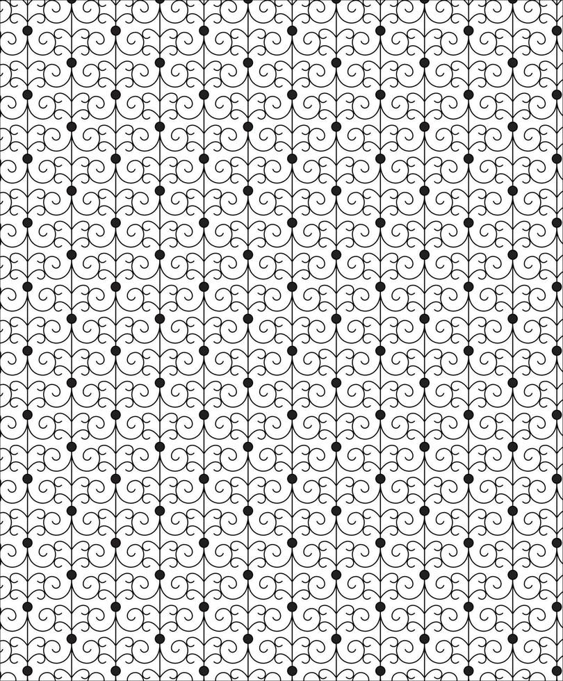 zwart en wit naadloos patroon voor kleur boek in tekening stijl vector