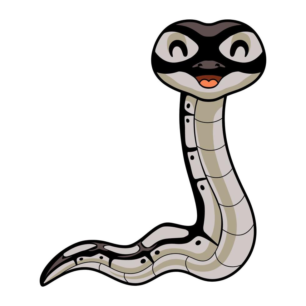 schattig gelukkig Python slang tekenfilm vector