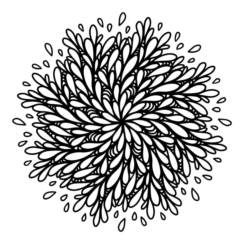 abstracte bloemenelementen. vector illustratie hand getekend. element voor ontwerp.