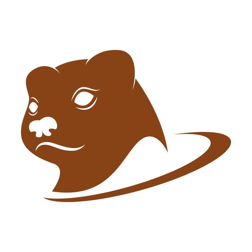 Otter icoon logo ontwerp vector