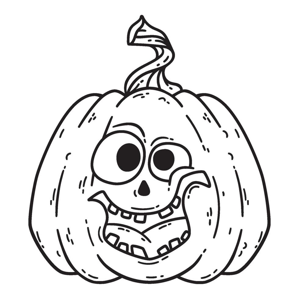 halloween lachende pompoen. vector