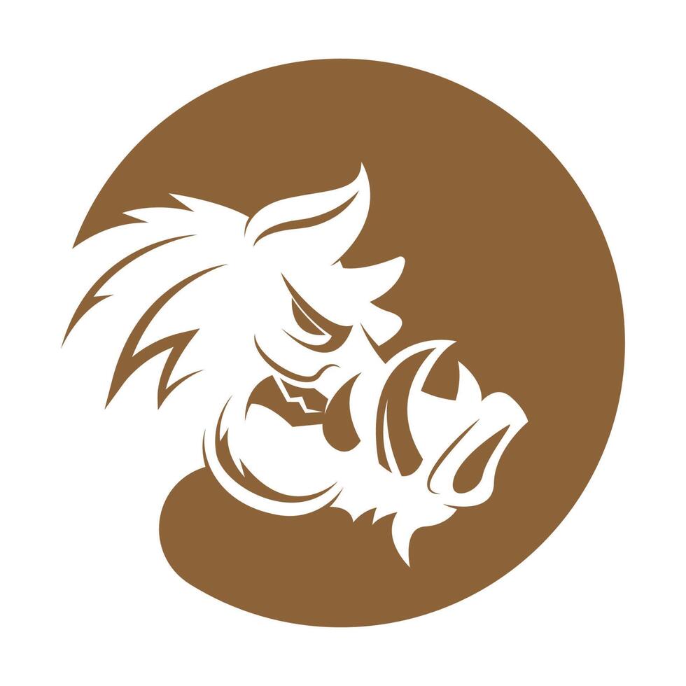 wild zwijn logo icoon ontwerp vector