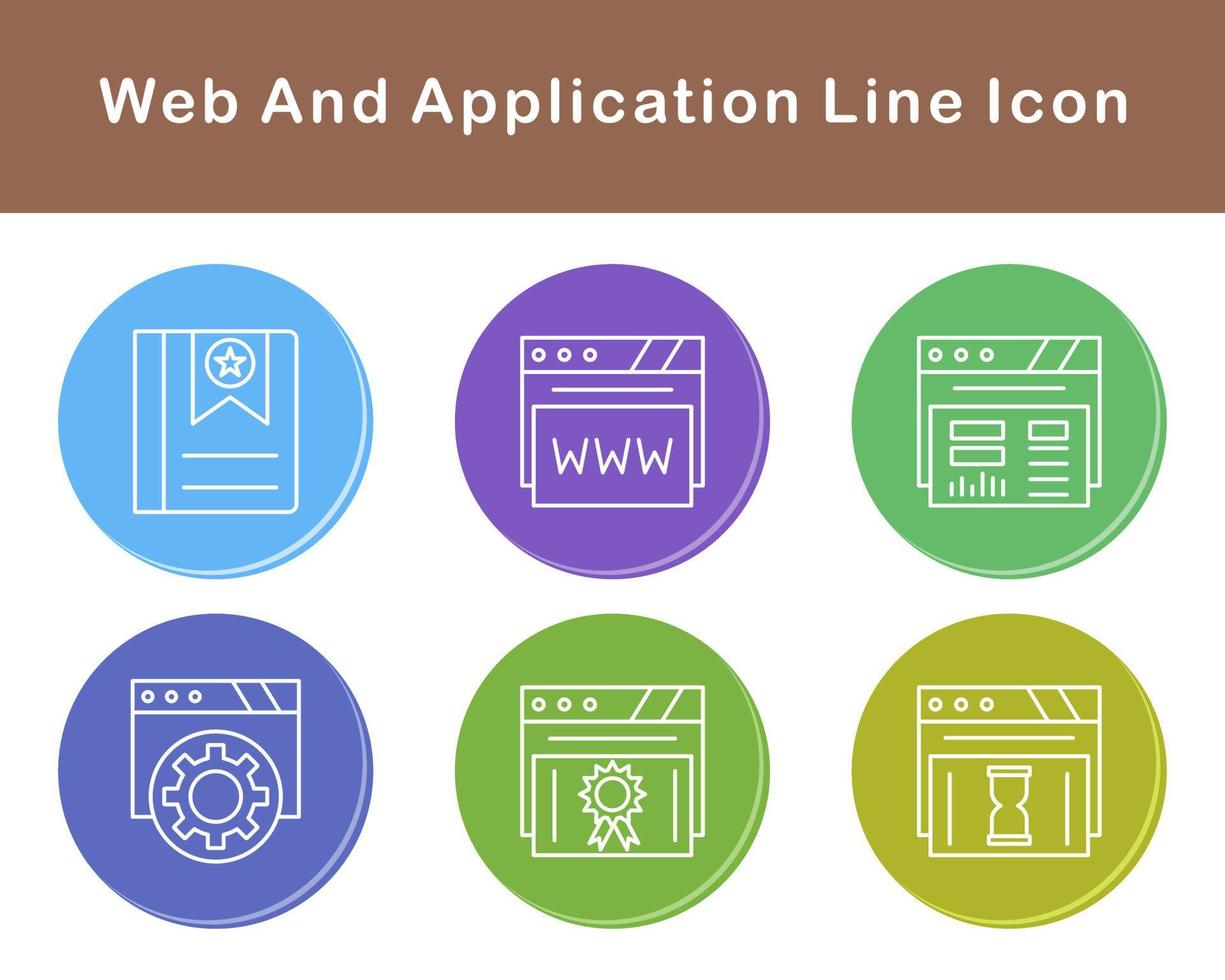 web en toepassing vector icoon reeks