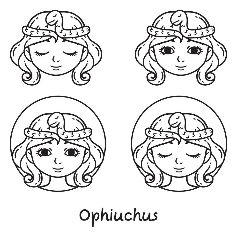 ophiuchus astrologie teken. vector