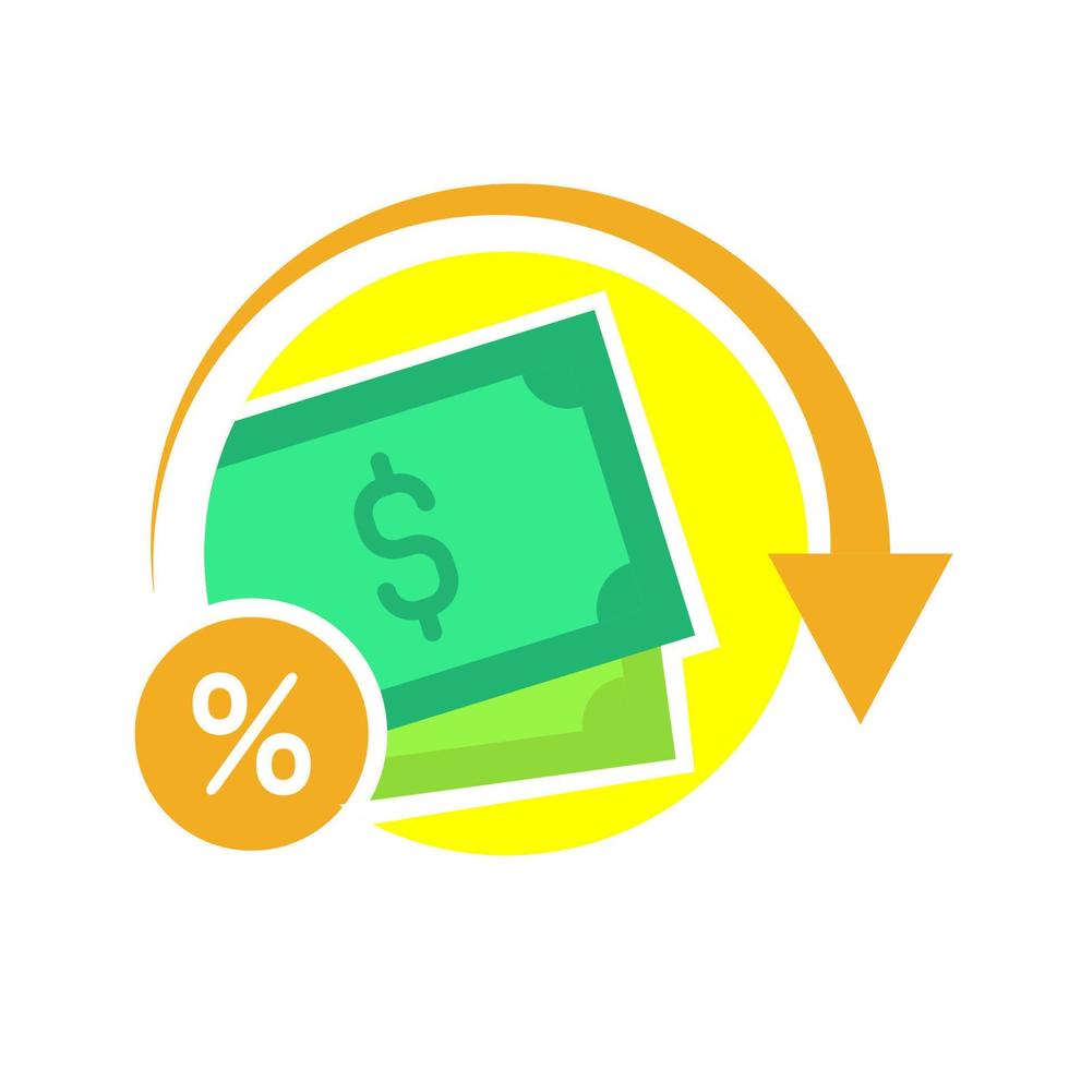 geld terug garantie, cashback concept illustratie vlak ontwerp vector eps10. modern grafisch element voor infografisch, icoon, banier