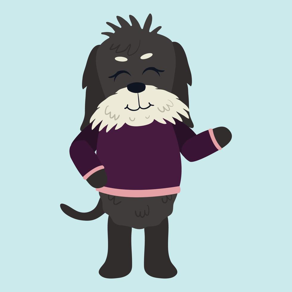 illustratie van de affenpinscher rasecht hond vector