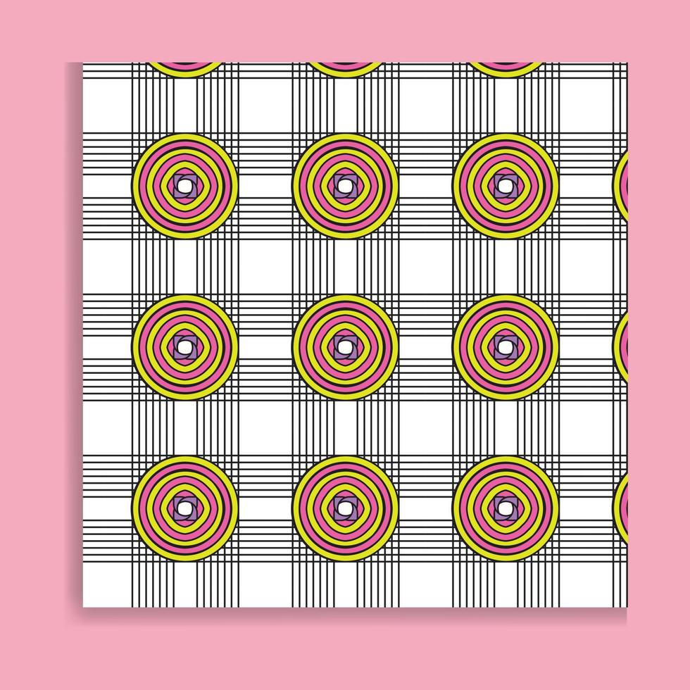 naadloos abstract modern meetkundig cirkel lijn patroon vector illustratie.