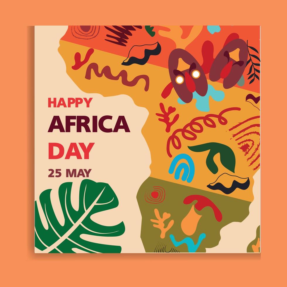 Afrika dag. mei 25. vakantie concept. sjabloon voor achtergrond, banier, kaart, en poster met tekst inscriptie. vector illustratie