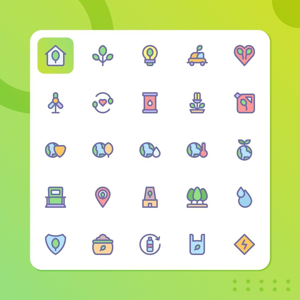 milieu icon pack geïsoleerd op een witte achtergrond. voor uw websiteontwerp, logo, app, ui. vectorafbeeldingen illustratie en bewerkbare beroerte. eps 10. vector