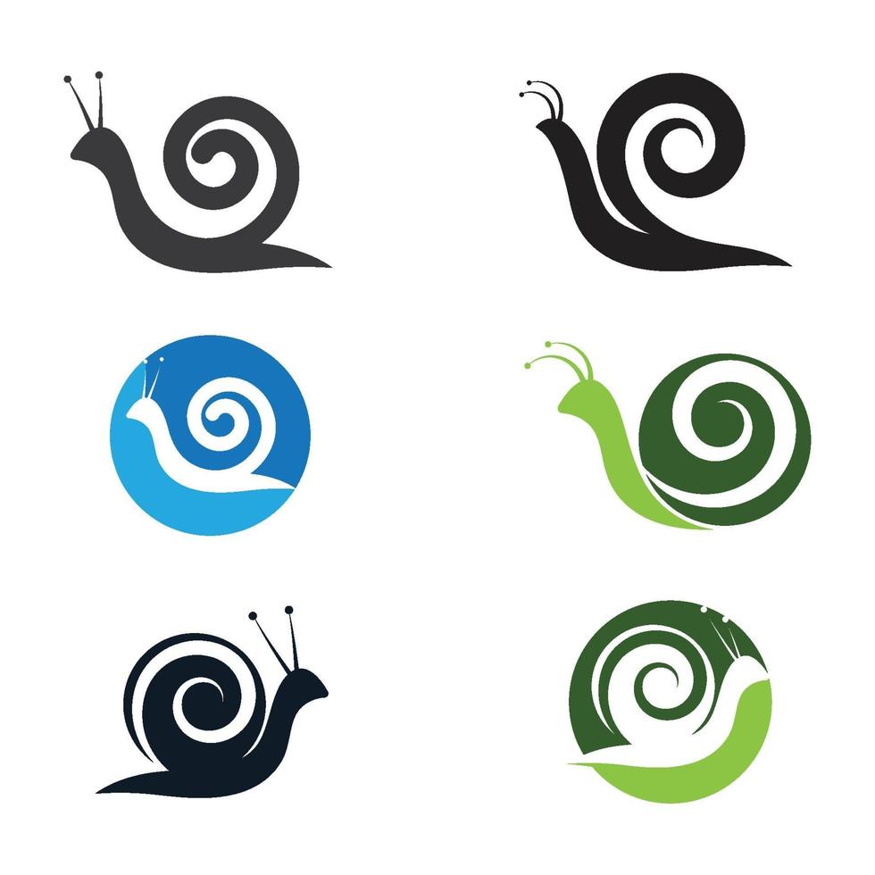slak logo en symbool vector afbeelding