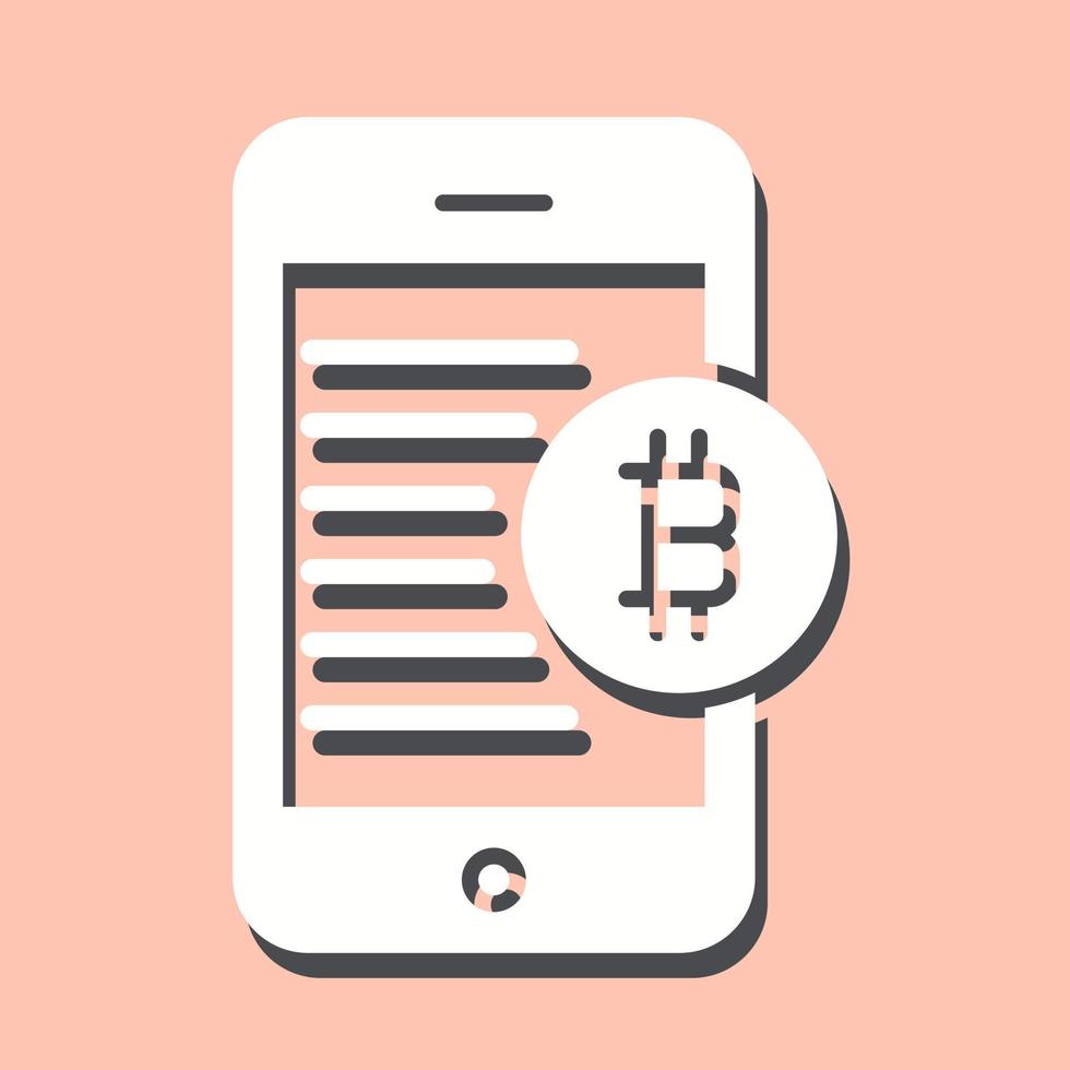 bitcoin mobiel vector icoon